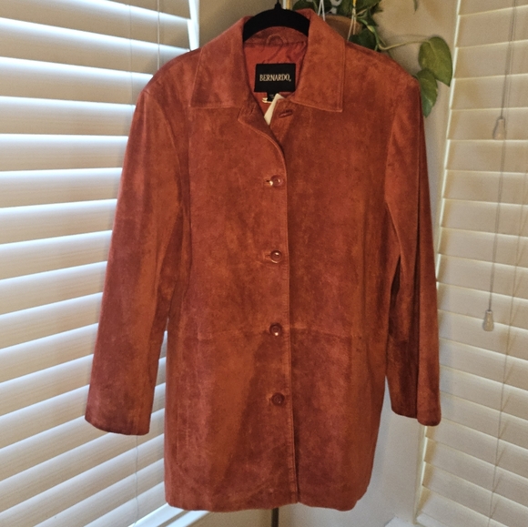 Bernardo Women's Rich Rust Leather Coat